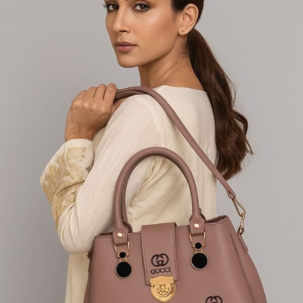 Elegant Designer Handbag with Stylish Top Handle and Shoulder Strap