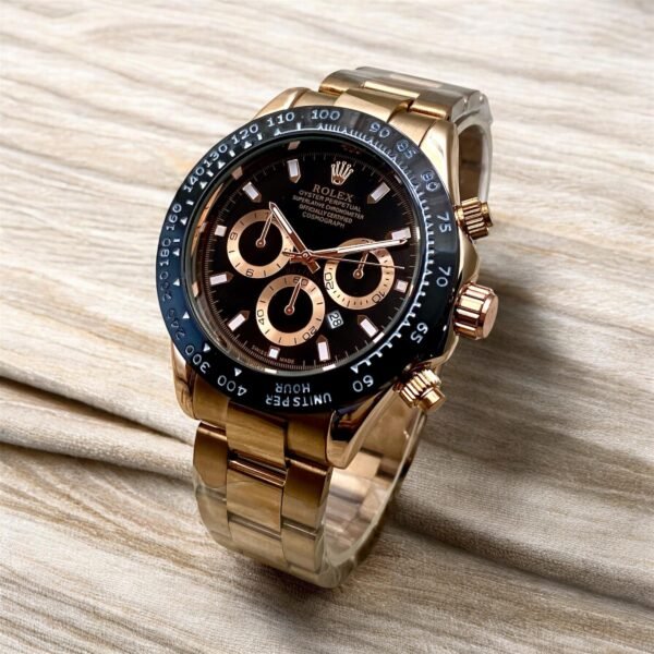 Luxury Rolex Cosmograph Daytona Chronograph Wrist Watch For Men (Rose Gold)