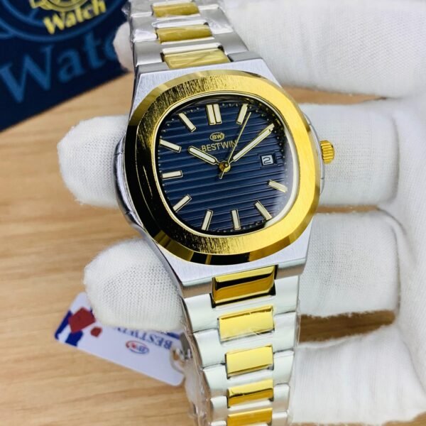Luxury Stainless Steel Wristwatch with Date Display
