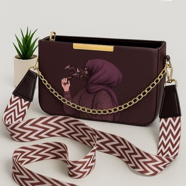Stylish Women’s Crossbody Shoulder Bag with Printed Design