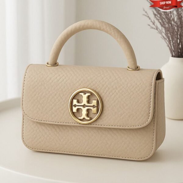Elegant Women’s Top Handle Shoulder Bag with Textured Design