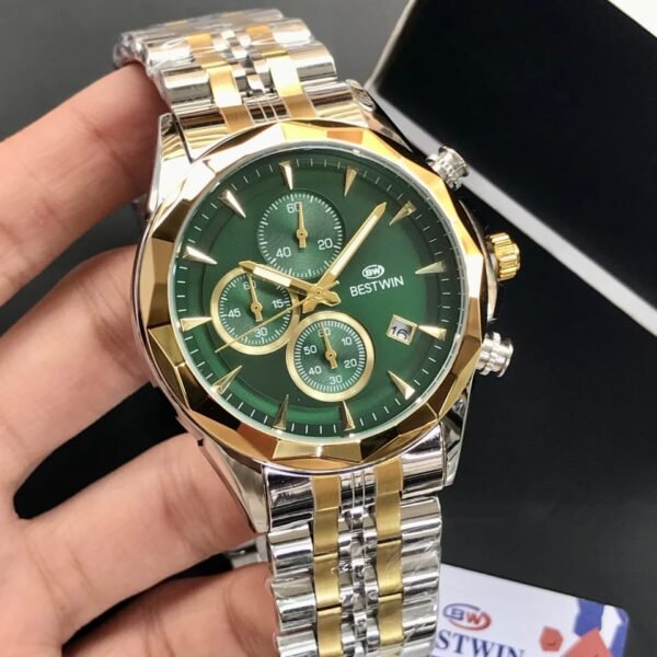 Bestwin Chronograph Working Stainless Steel Analog Wrist Watch for Men