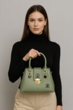 Elegant Designer Handbag with Stylish Top Handle and Shoulder Strap