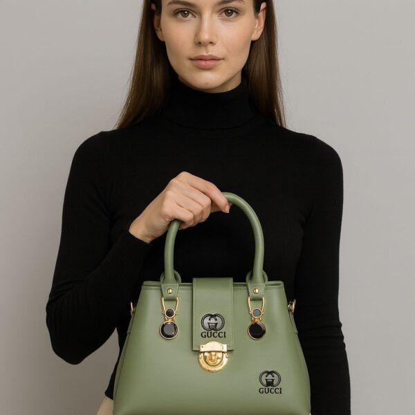 Elegant Designer Handbag with Stylish Top Handle and Shoulder Strap