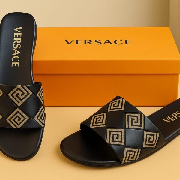 Stylish Geometric Pattern Slip-On Flat Sandals for Women