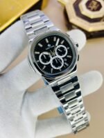 New Time Luxury Chronograph Working Stainless Steel Wrist Watch for Men