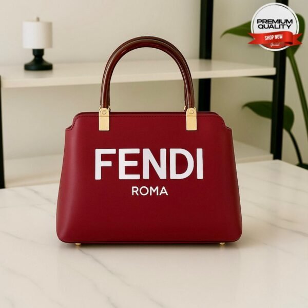 Premium Fendi Roma Handbag with Wooden Handles Style