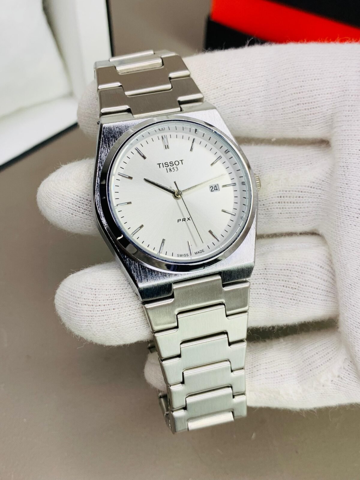 Tissot PRX Powermatic 80 Luxury Automatic Watch for Men (Silver)