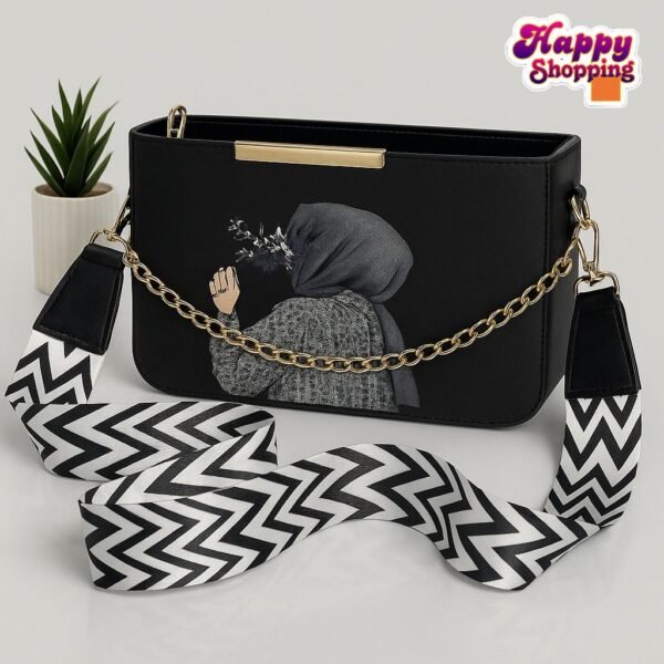 Stylish Women’s Crossbody Shoulder Bag with Printed Design