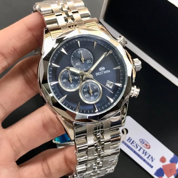 Bestwin Chronograph Working Stainless Steel Analog Wrist Watch for Men