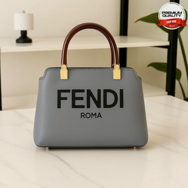 Premium Fendi Roma Handbag with Wooden Handles Style