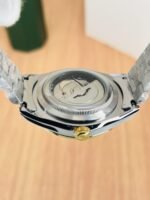 Luxury Men’s Two-Tone Wrist Watch with Black Dial and Date Display