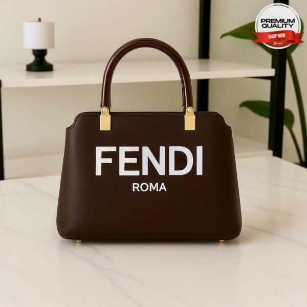 Premium Fendi Roma Handbag with Wooden Handles Style