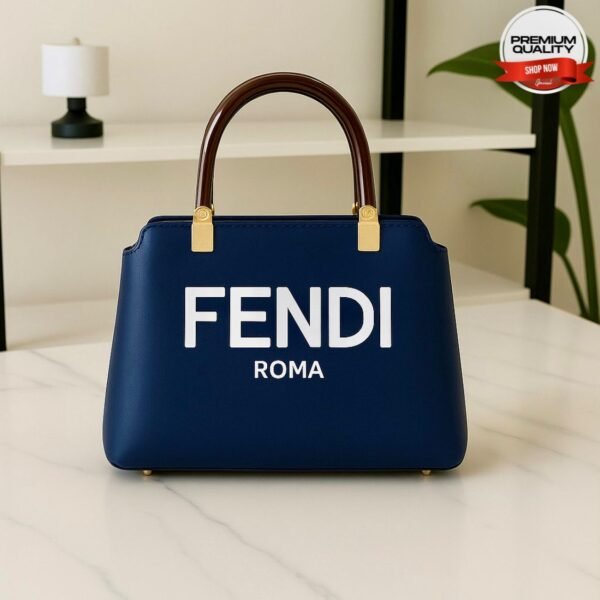Premium Fendi Roma Handbag with Wooden Handles Style