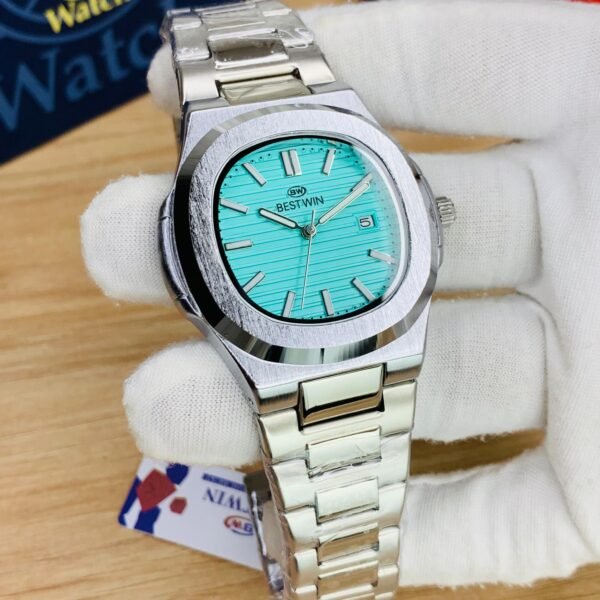 Luxury Stainless Steel Wristwatch with Date Display
