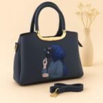 Trendy Handbag With Artistic Girl Print And Detachable Strap