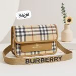Burberry Classic Check Crossbody Bag With Adjustable Strap