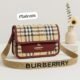 Burberry Classic Check Crossbody Bag With Adjustable Strap