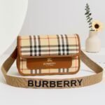Burberry Classic Check Crossbody Bag With Adjustable Strap