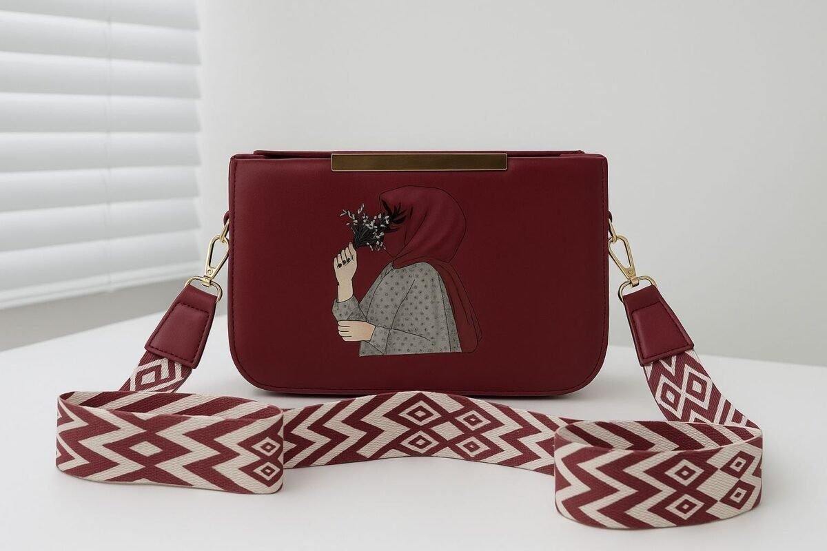 Stylish Women’s Crossbody Shoulder Bag with Printed Design