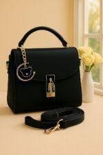 luxury women handbag with gold chain design