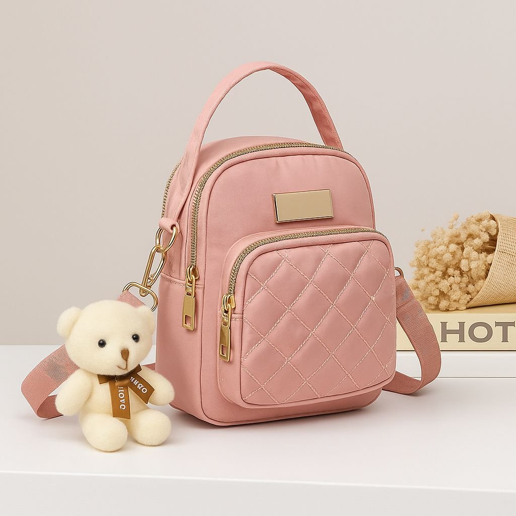 Stylish Women’s Mini Crossbody Bag with Multiple Zippers and Adjustable Strap Stylish Women’s Mini Crossbody Bag with Multiple Zippers and Adjustable Strap