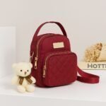 Stylish Women’s Mini Crossbody Bag with Multiple Zippers and Adjustable Strap