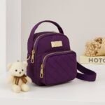 Stylish Women’s Mini Crossbody Bag with Multiple Zippers and Adjustable Strap