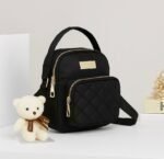 Stylish Women’s Mini Crossbody Bag with Multiple Zippers and Adjustable Strap