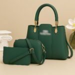 Trendy 3-Piece Handbag Set with Tote, Crossbody and Wallet