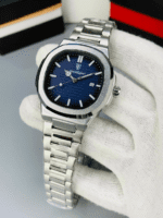 Dual Tone Executive Watch With Linear Dial And Date Display