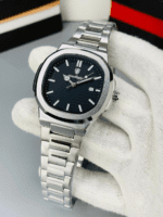 Dual Tone Executive Watch With Linear Dial And Date Display