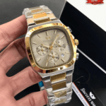 Executive Square Face Chronograph Watch With Triple Sub Dials