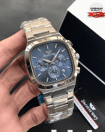 Executive Square Face Chronograph Watch With Triple Sub Dials