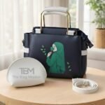 Elegant Floral Muse Handbag Set With Matching Pouch