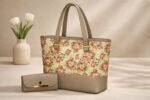 Vintage Bloom Tote & Matching Accessory Clutch Set