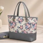 Vintage Bloom Tote & Matching Accessory Clutch Set