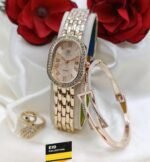 Luxe Oval Face Jewelry Watch Set With Matching Accessories - Image 4