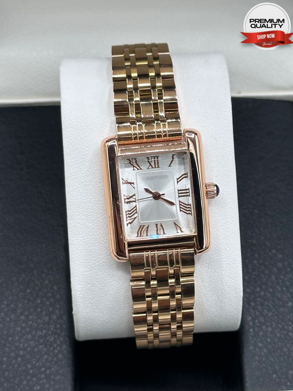 Vintage Inspired Rectangular Watch With Roman Numeral Dial Vintage Inspired Rectangular Watch With Roman Numeral Dial
