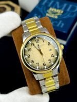 Premium Grid Dial Watch With Date Display & Stainless Steel Strap - Image 3