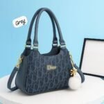 Elegant Monogram Pattern Shoulder Bag With Detachable Strap - Image 6