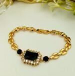 Luxe Emerald Cut Crystal Bracelet With Polished Chain