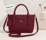 Woven Texture Structured Tote With Mini Pouch And Studded Accents