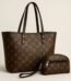 Luxury Printed Women’s Tote Handbag with Matching Pouch