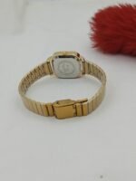 Elegant Minimalist Square Face Watch With Polished Link Bracelet - Image 5