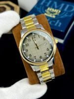 Premium Grid Dial Watch With Date Display & Stainless Steel Strap - Image 2