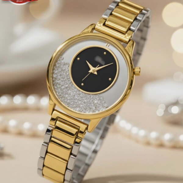 Luxe Multi Link Watch With Shimmering Inset Dial